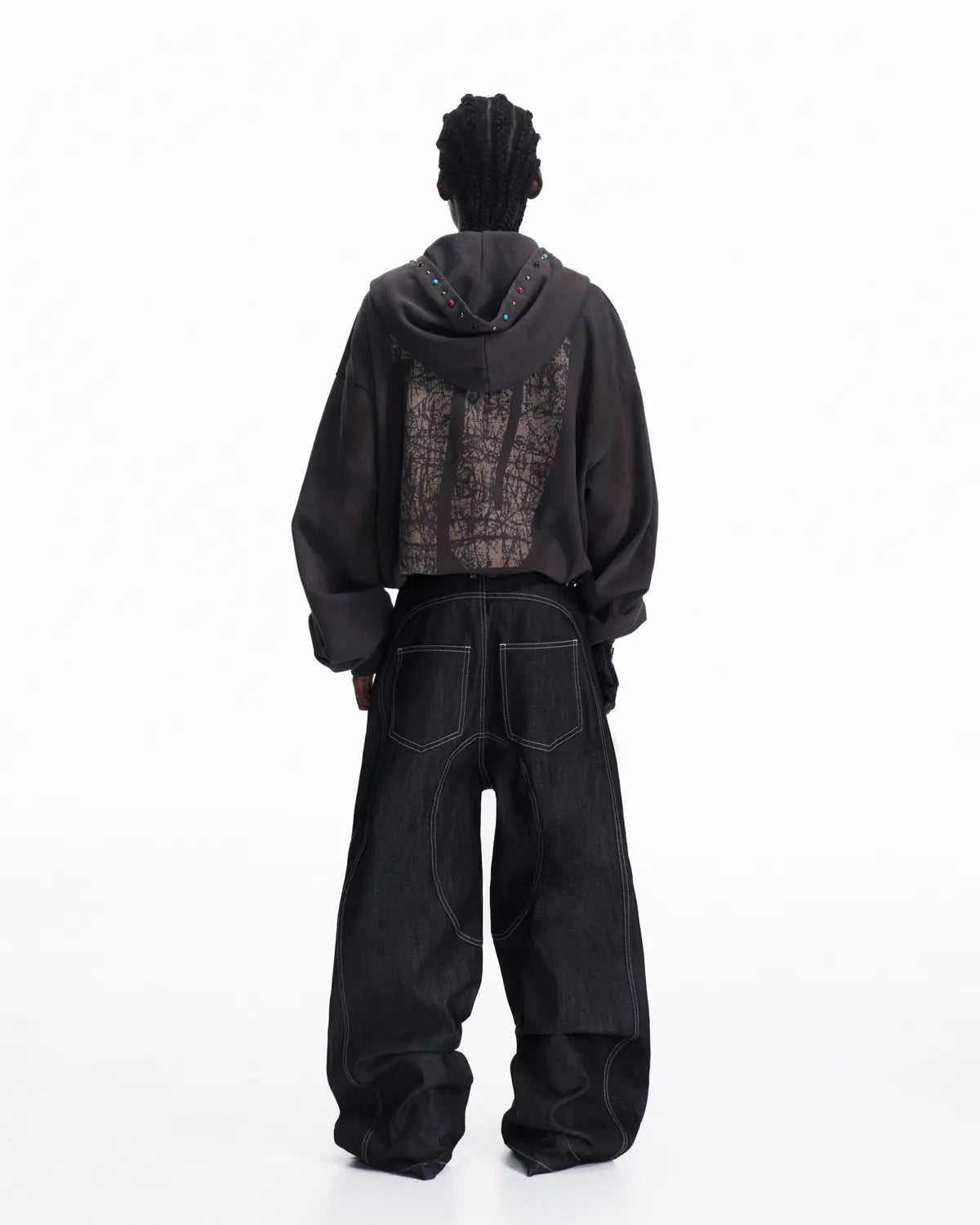 Peoplesense Asymmetric Graphic Racing Pullover