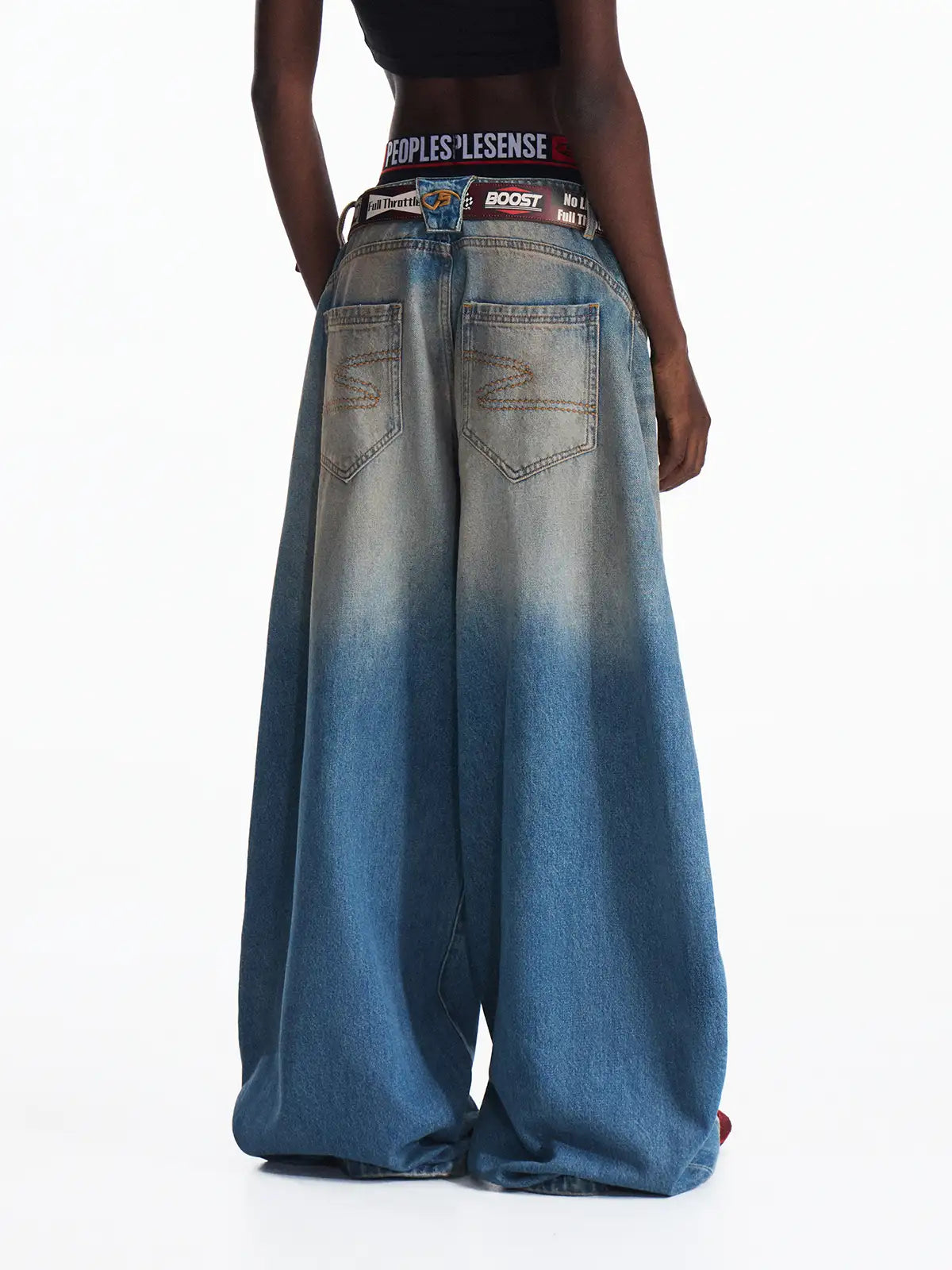 Peoplesense Mud Dyed Balloon Denim Jeans