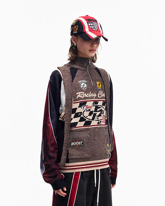 Peoplesense Multitone Melange Moto Knit Gilet