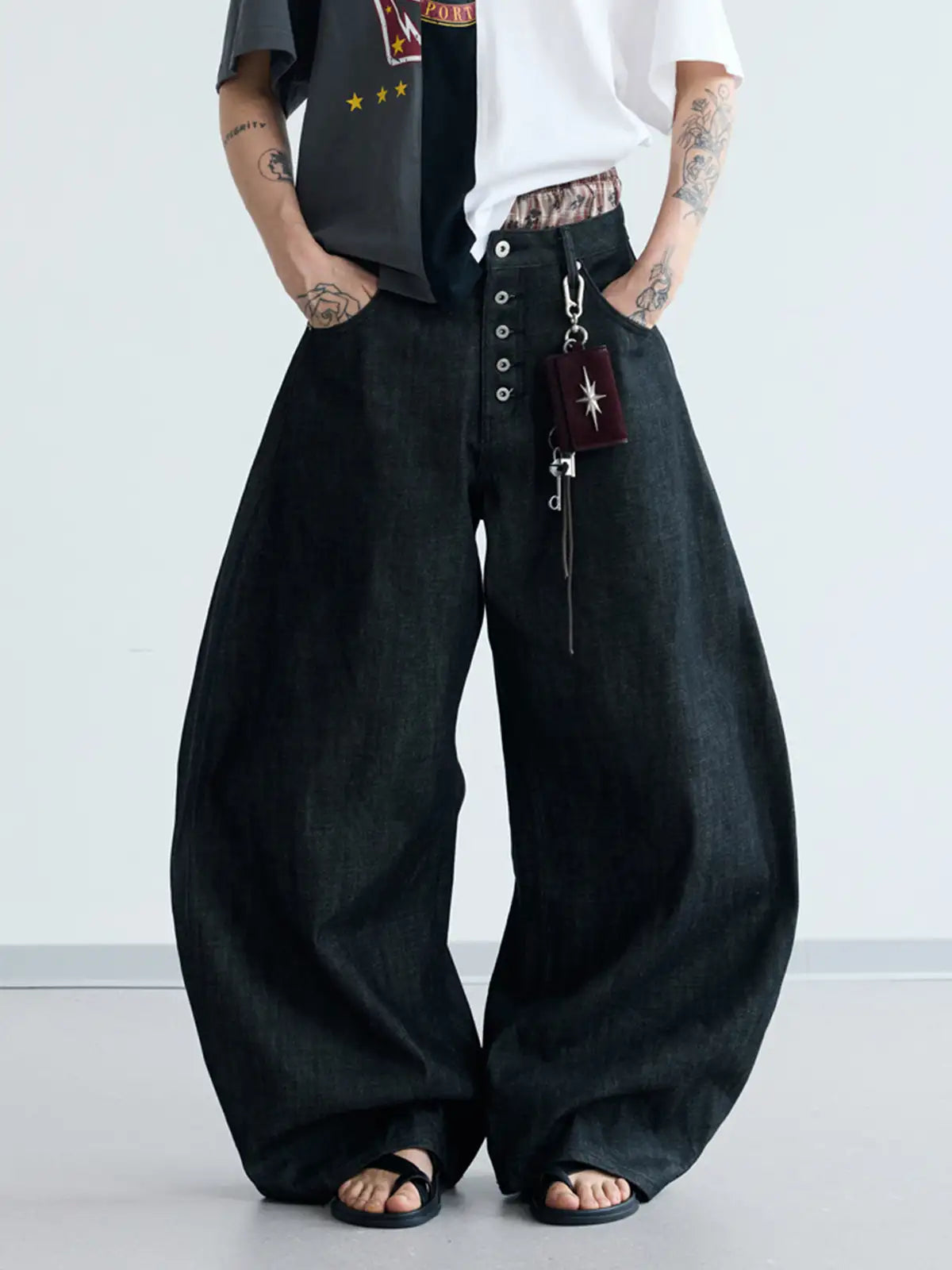 Peoplesense Black Raw Denim Jeans with Button Fly – peoplesense