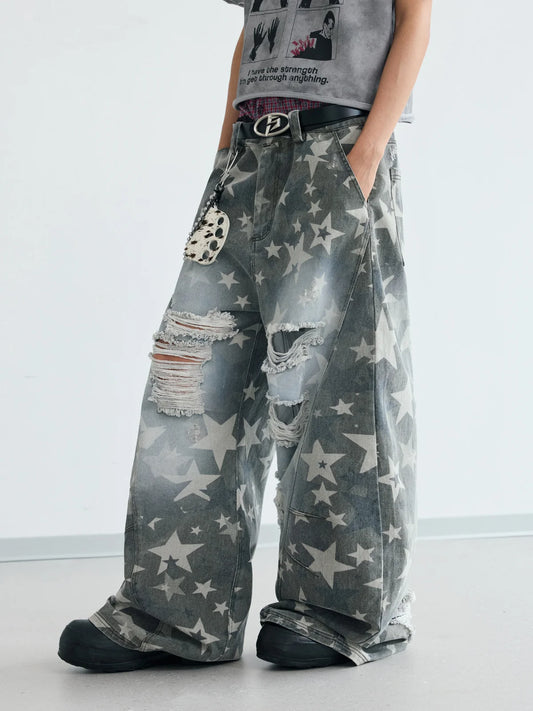 Peoplesense Star Distressed Curve Jeans