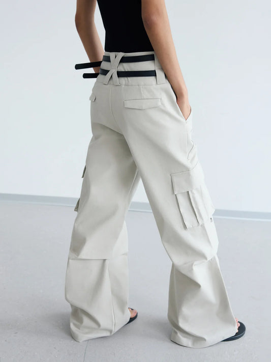 Peoplesense Double Belted Vintage Cargo Pants