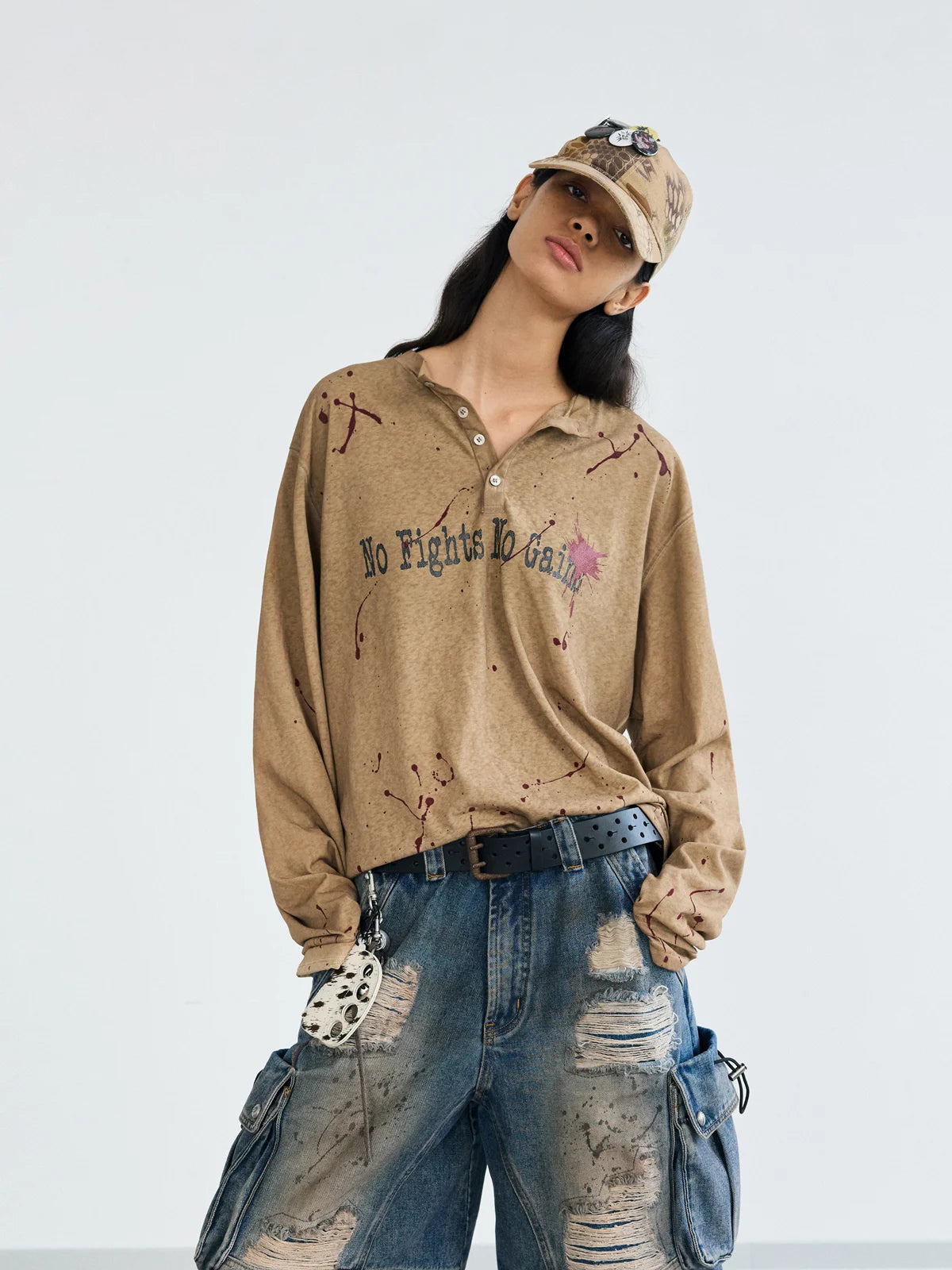 Peoplesense Worn Splatter Henley