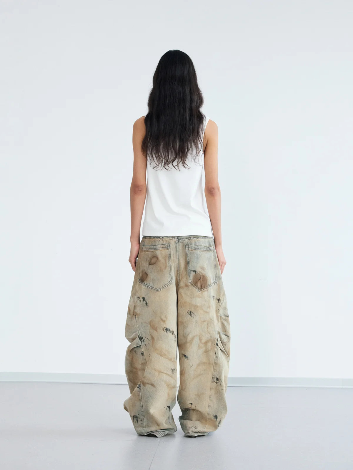 Peoplesense Mud Dye Oversized Scimitar Pants