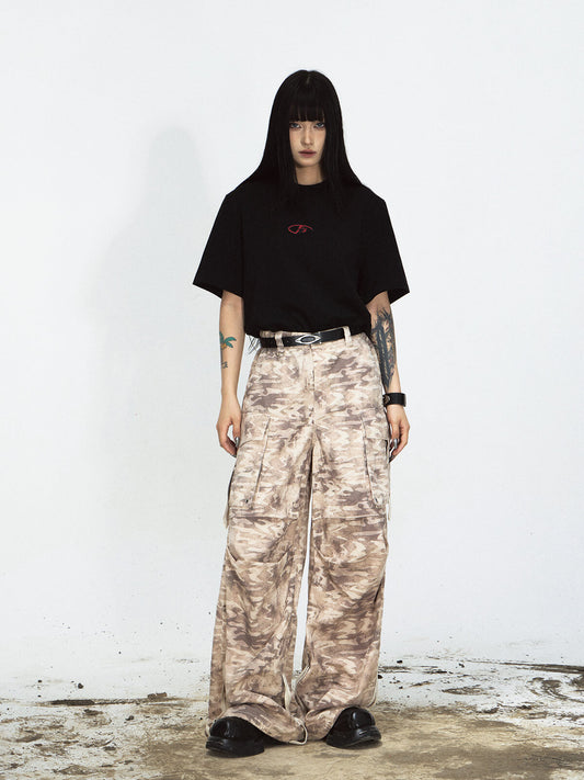 Peoplesense Desert Camo High Waisted Cargo Pants