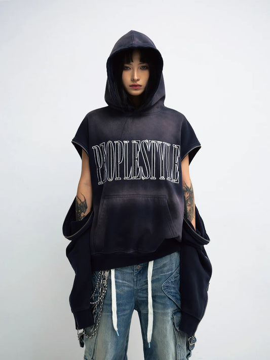 Peoplesense Detachable Embroidered Hoodie