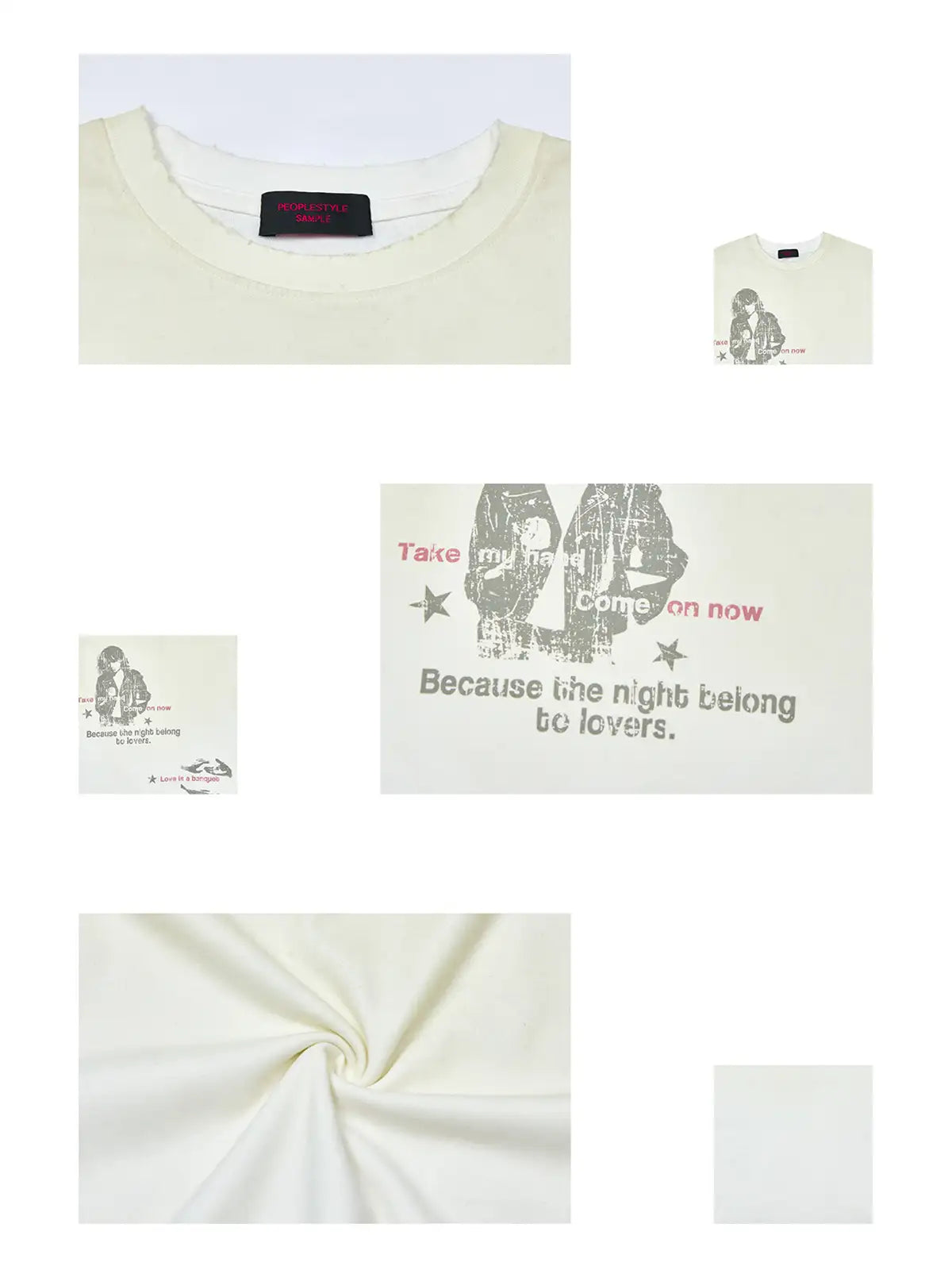 Peoplesense 'Love' Vintage Print T-shirt