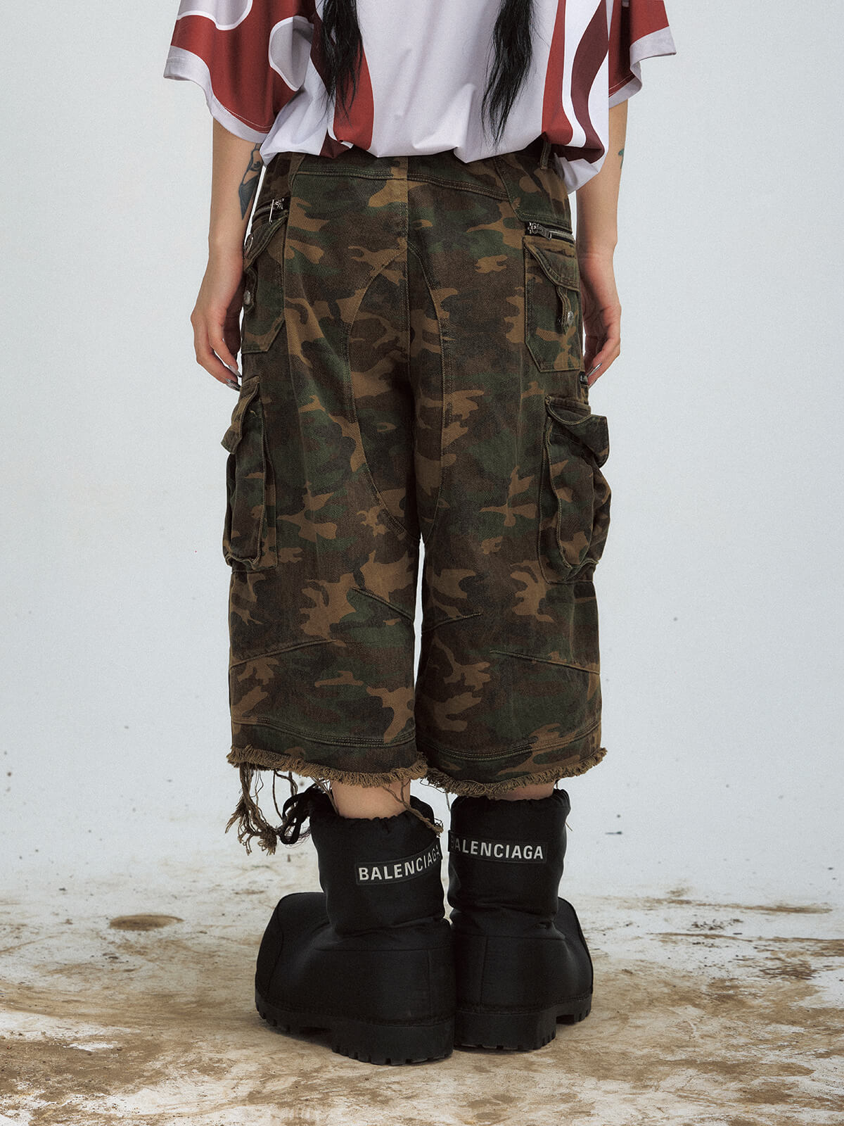 Peoplesense Camo Baggy Cargo Jorts