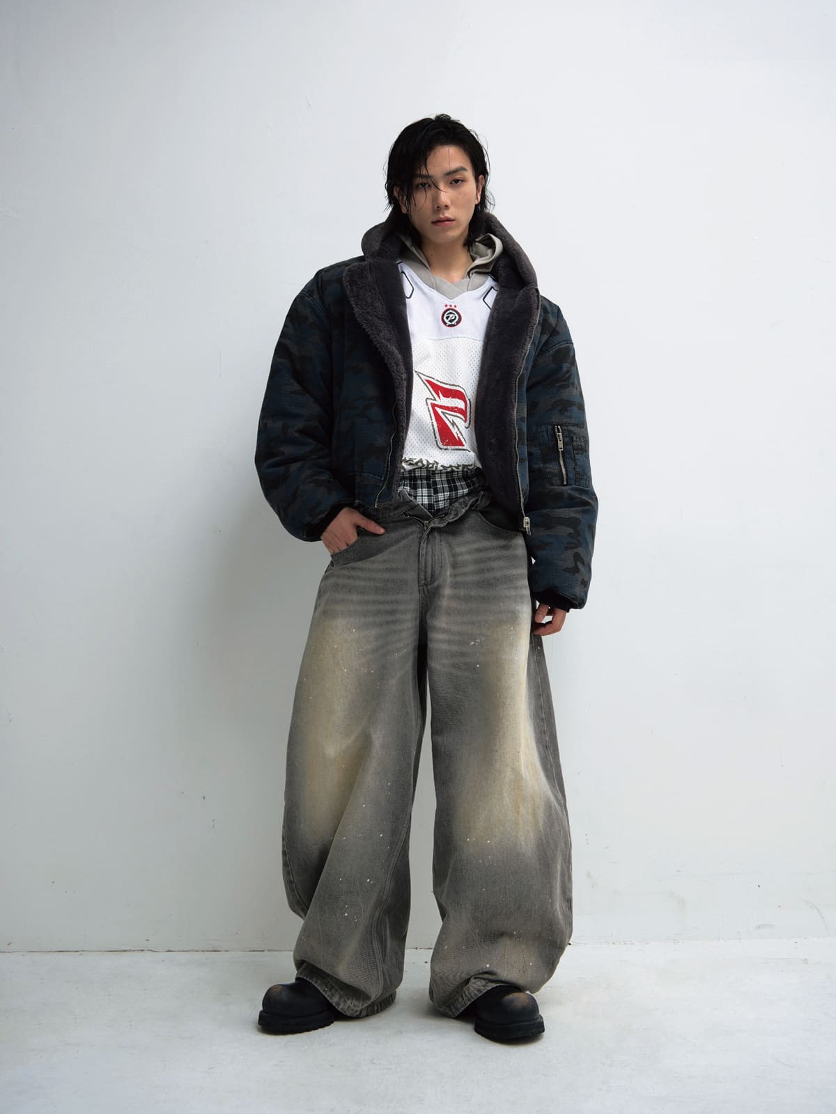 Peoplesense Reversible Camo Sherpa Hooded Jacket