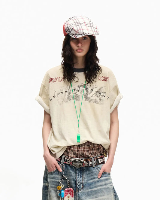 Peoplesense Vintage Slub Spray Fade Tee