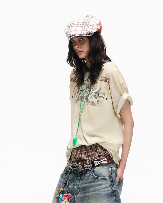 Peoplesense Vintage Slub Spray Fade Tee