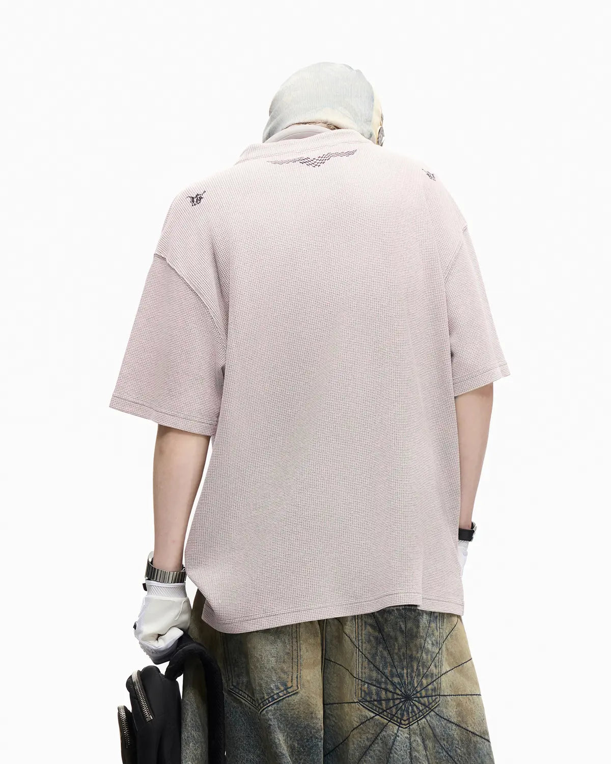 Peoplesense Vintage Waffle Pigment Wash Polo