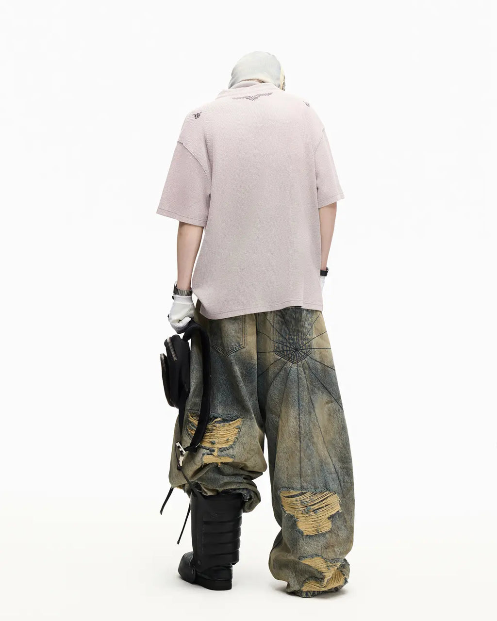 Peoplesense Vintage Waffle Pigment Wash Polo