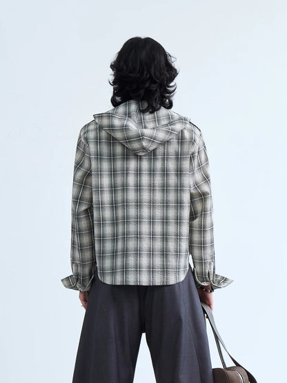 Peoplesense Urban Plaid Hooded Shirt