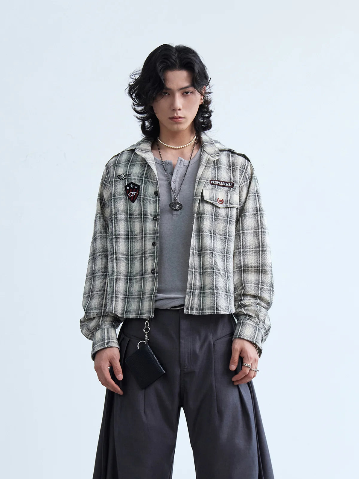 Peoplesense Urban Plaid Hooded Shirt