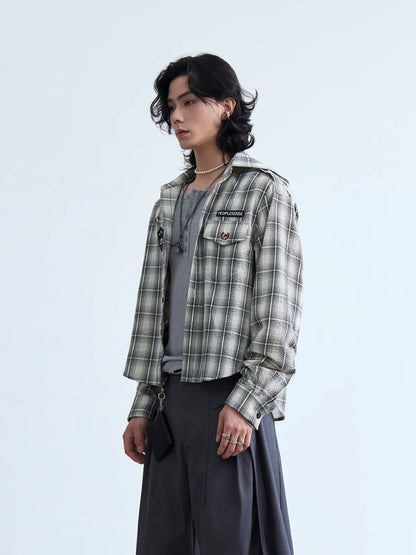 Peoplesense Urban Plaid Hooded Shirt