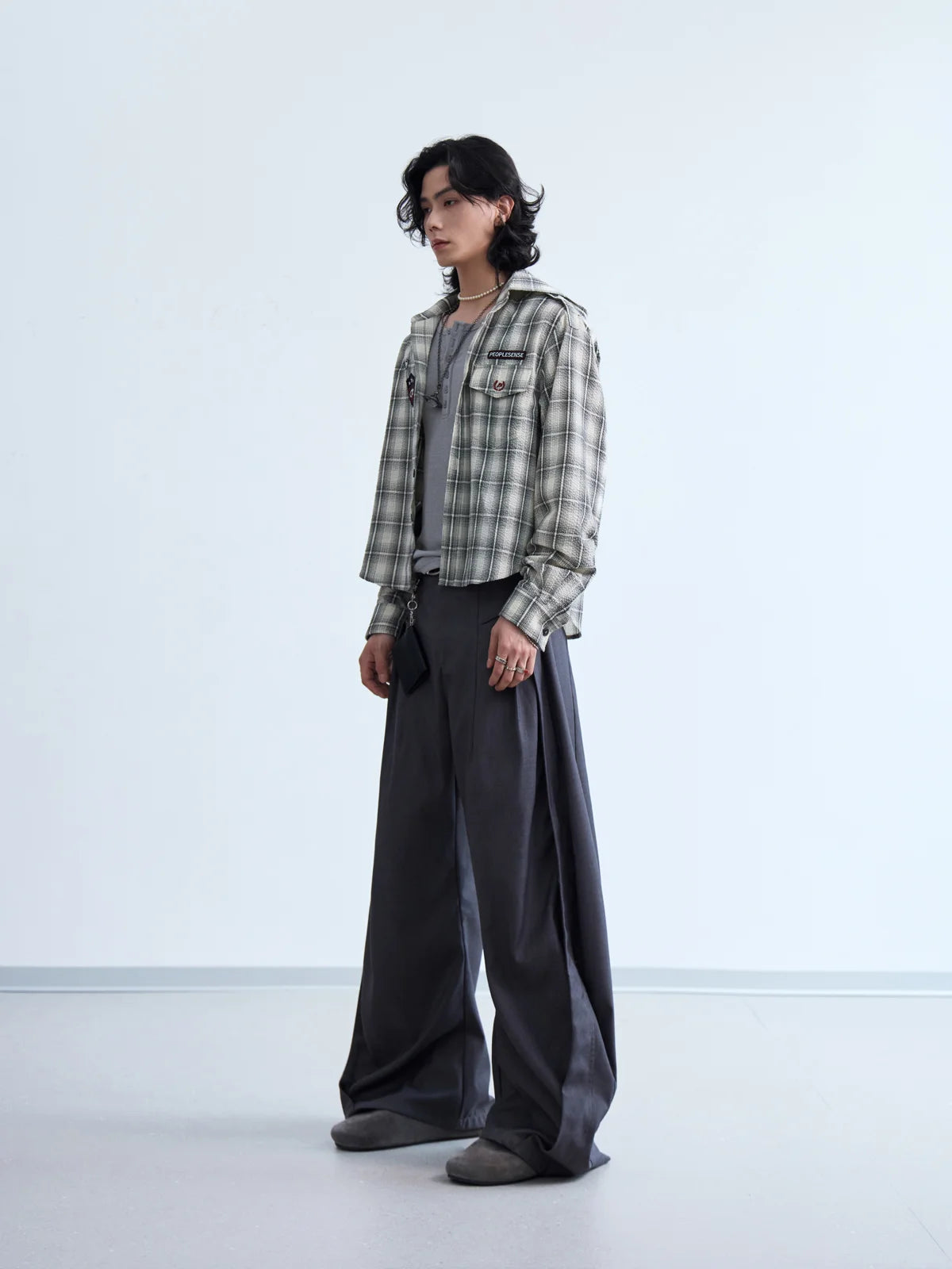 Peoplesense Urban Plaid Hooded Shirt