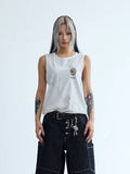 Peoplesense Marked Wheel Ribbed Tank Top