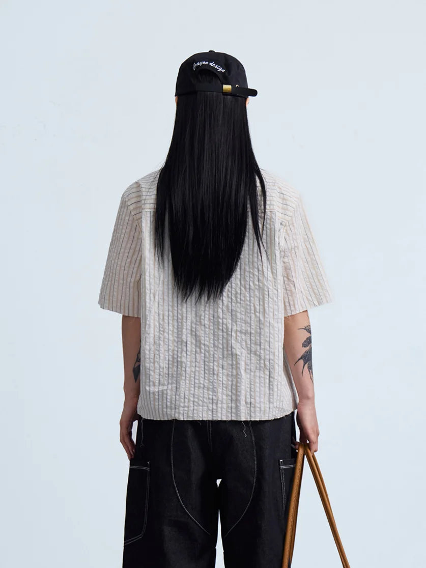 Peoplesense  Coastal Stripe Oversized Shirt