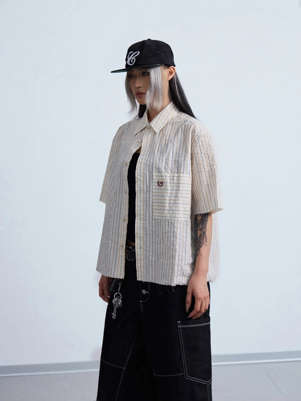 Peoplesense  Coastal Stripe Oversized Shirt