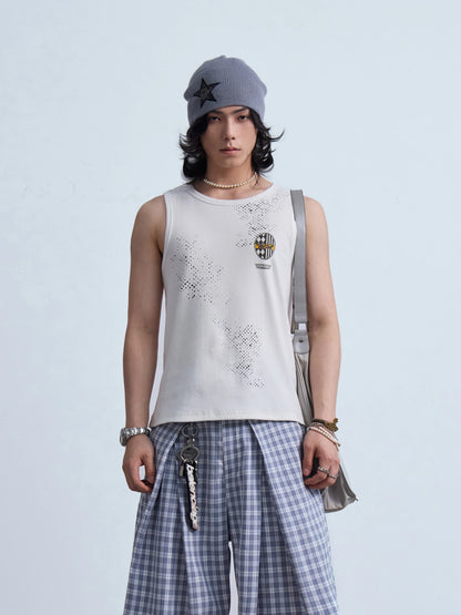 Peoplesense Marked Wheel Ribbed Tank Top