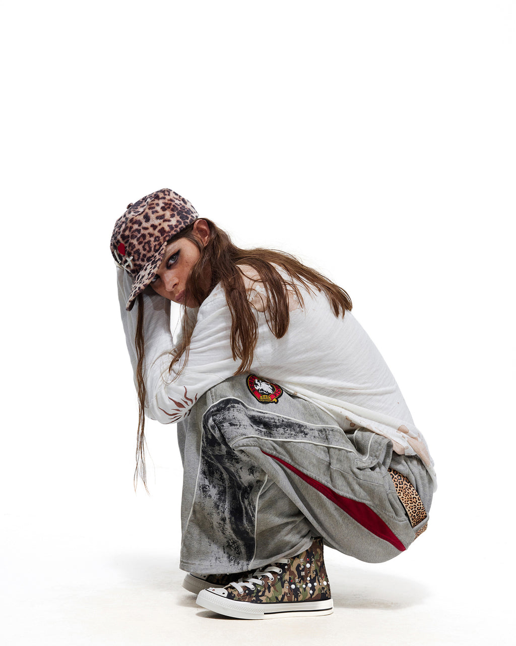 Peoplesense Camouflage High-Top Canvas Sneakers