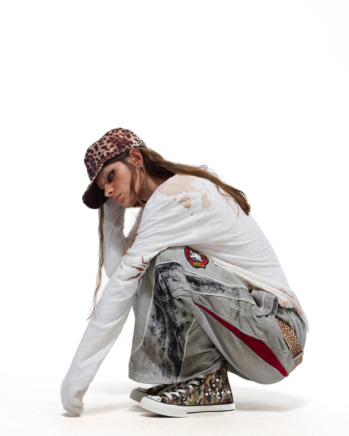 Peoplesense Camouflage High-Top Canvas Sneakers