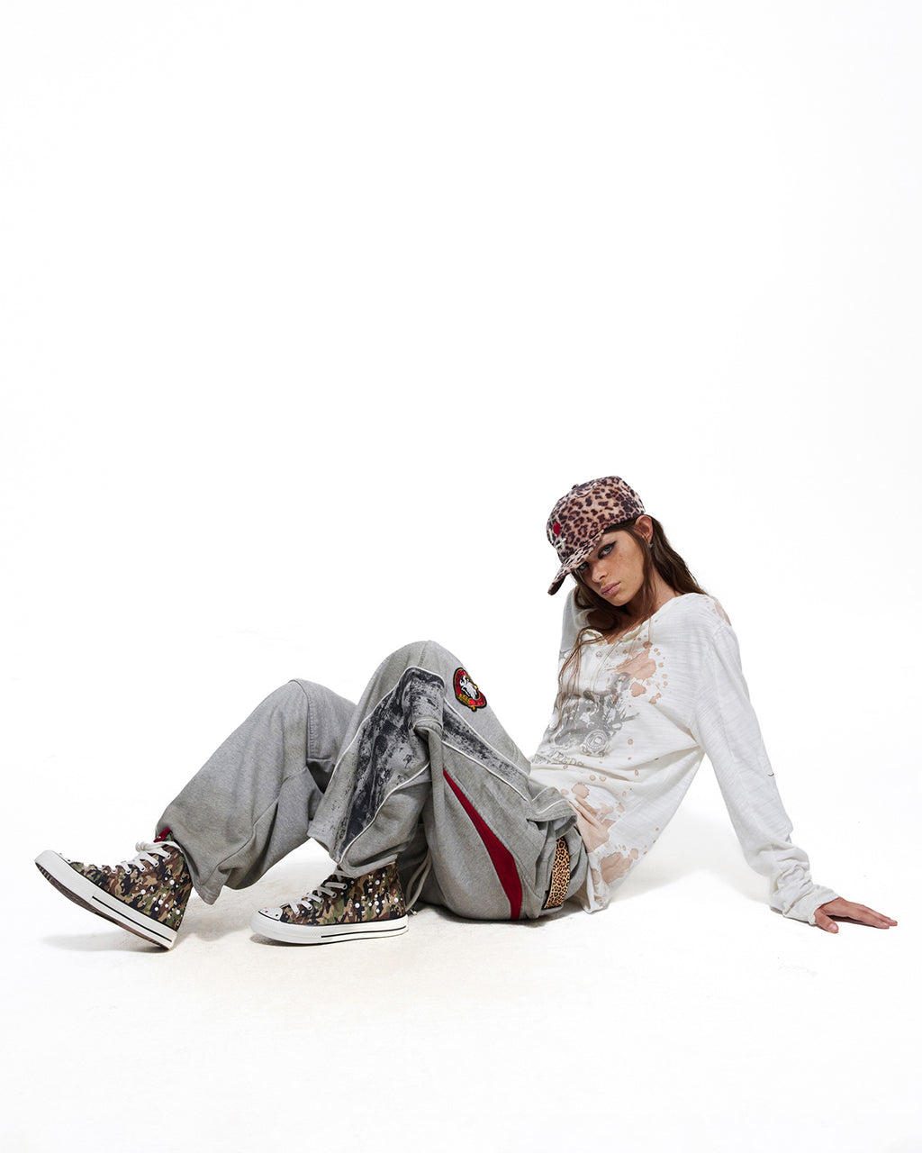 Peoplesense Camouflage High-Top Canvas Sneakers
