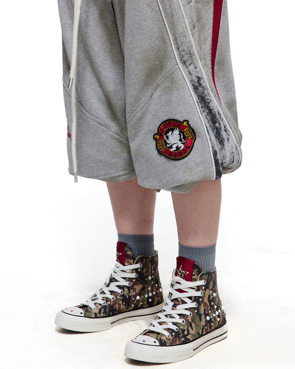 Peoplesense Camouflage High-Top Canvas Sneakers