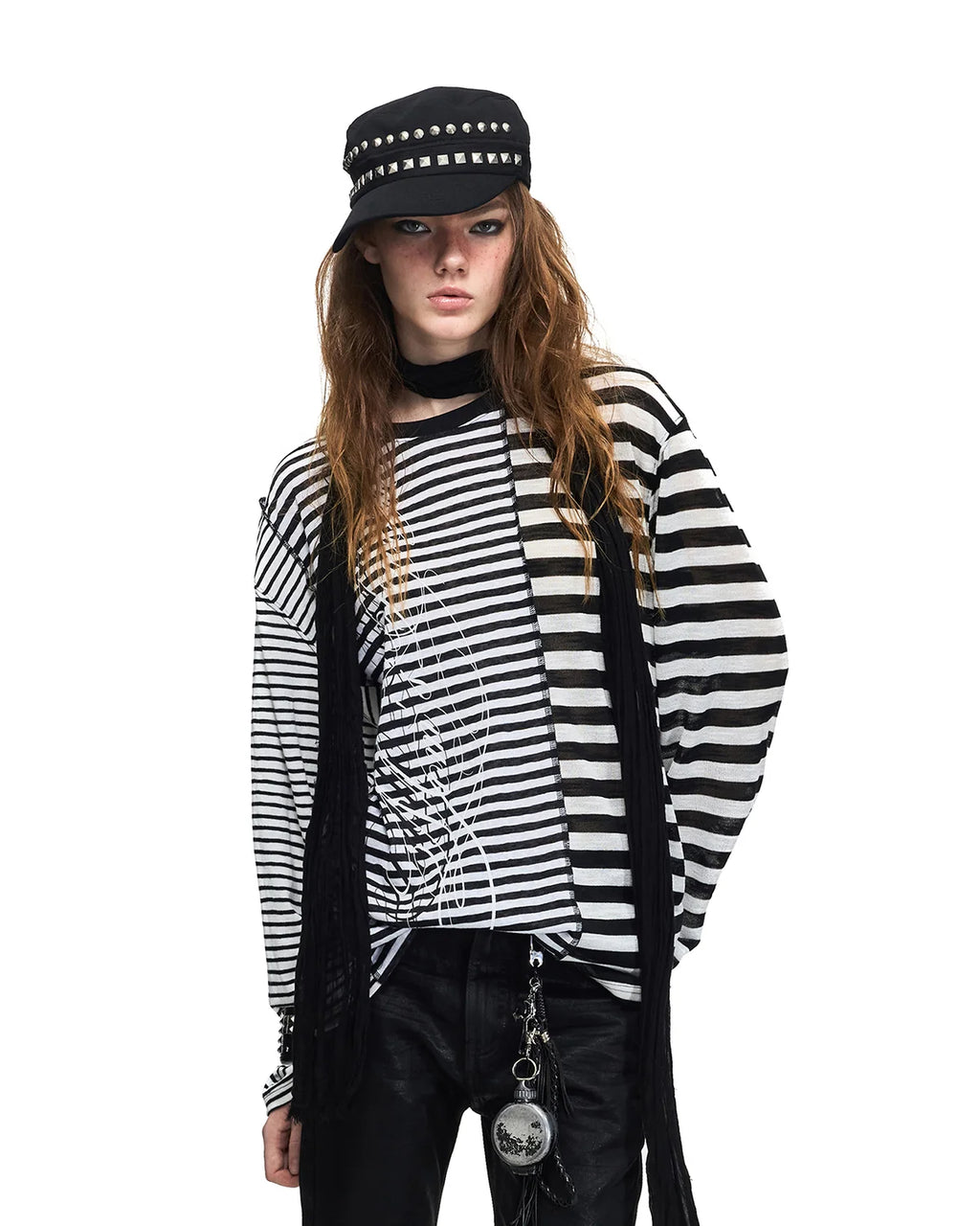 Peoplesense Mixed-Stripe Panel T-Shirt