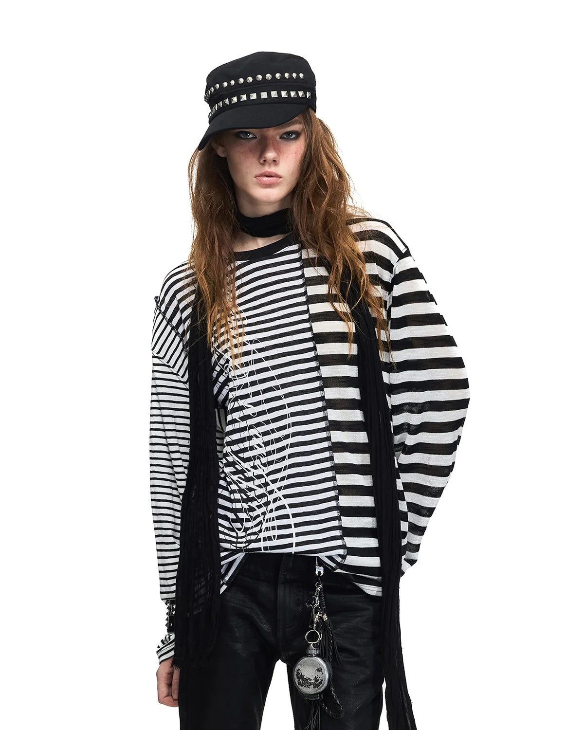 Peoplesense Mixed-Stripe Panel T-Shirt