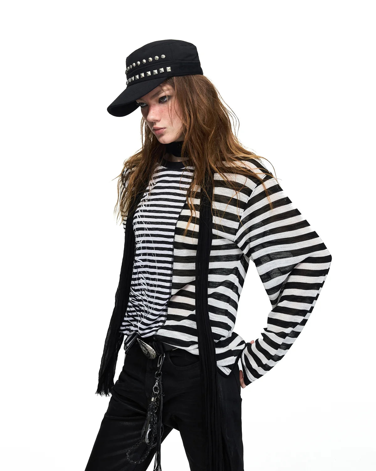 Peoplesense Mixed-Stripe Panel T-Shirt