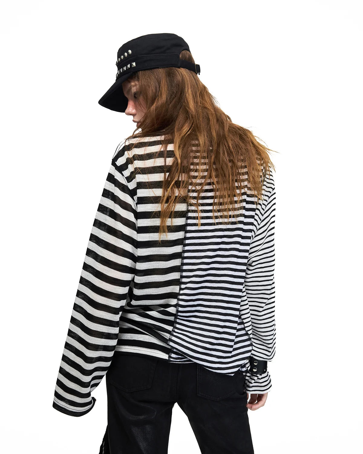 Peoplesense Mixed-Stripe Panel T-Shirt