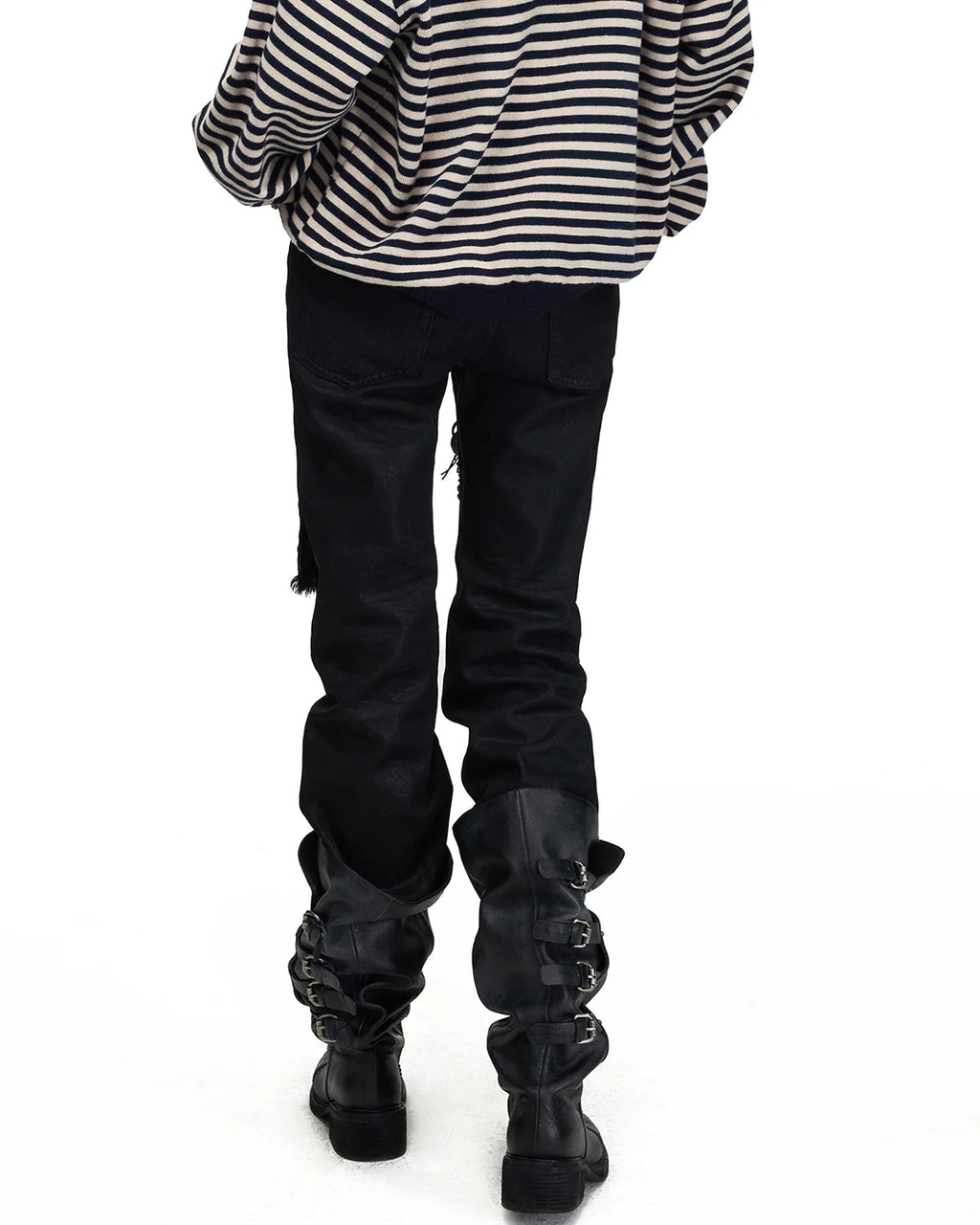 Peoplesense Hand-Waxed Raw Denim Straight Jeans