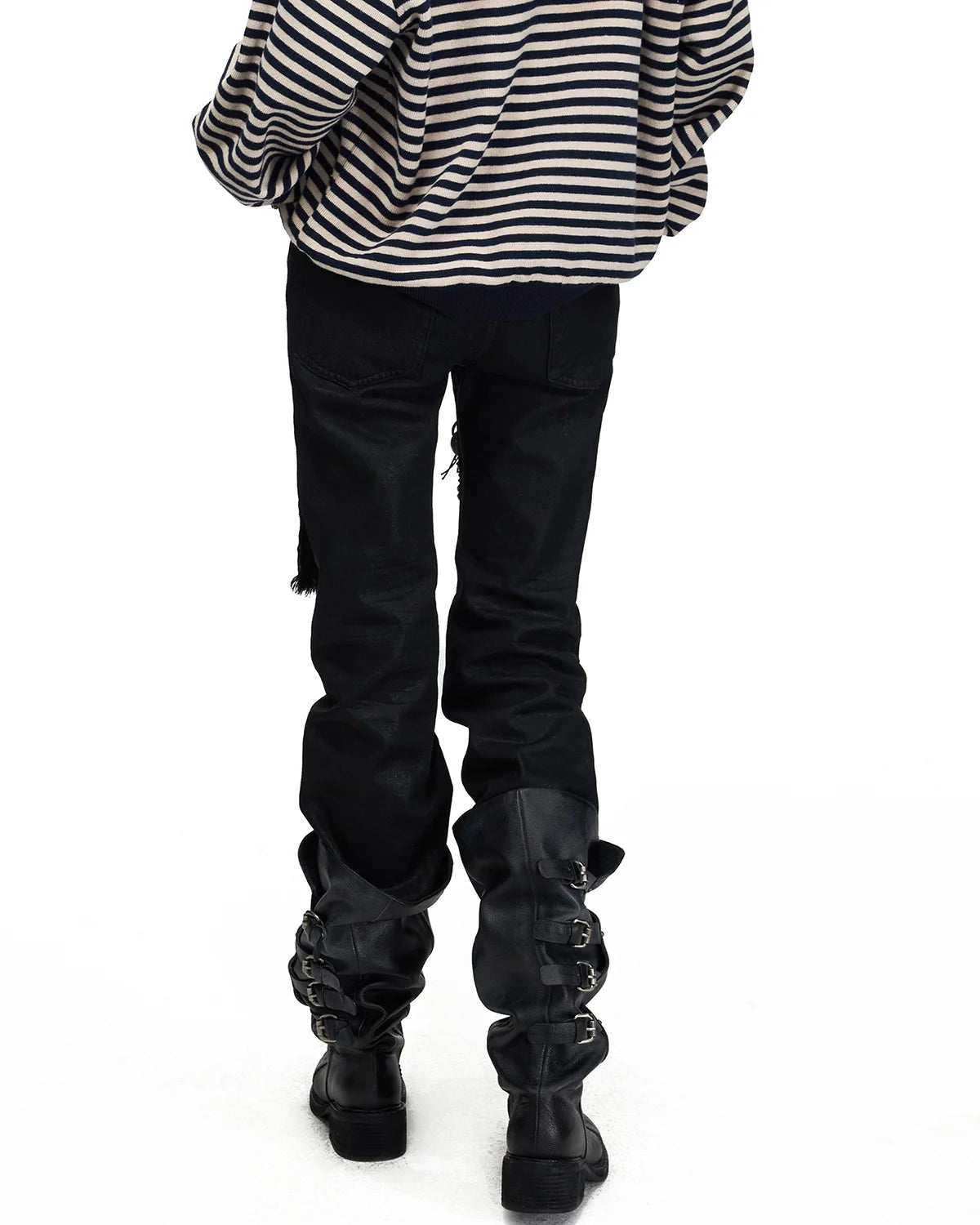 Peoplesense Hand-Waxed Raw Denim Straight Jeans