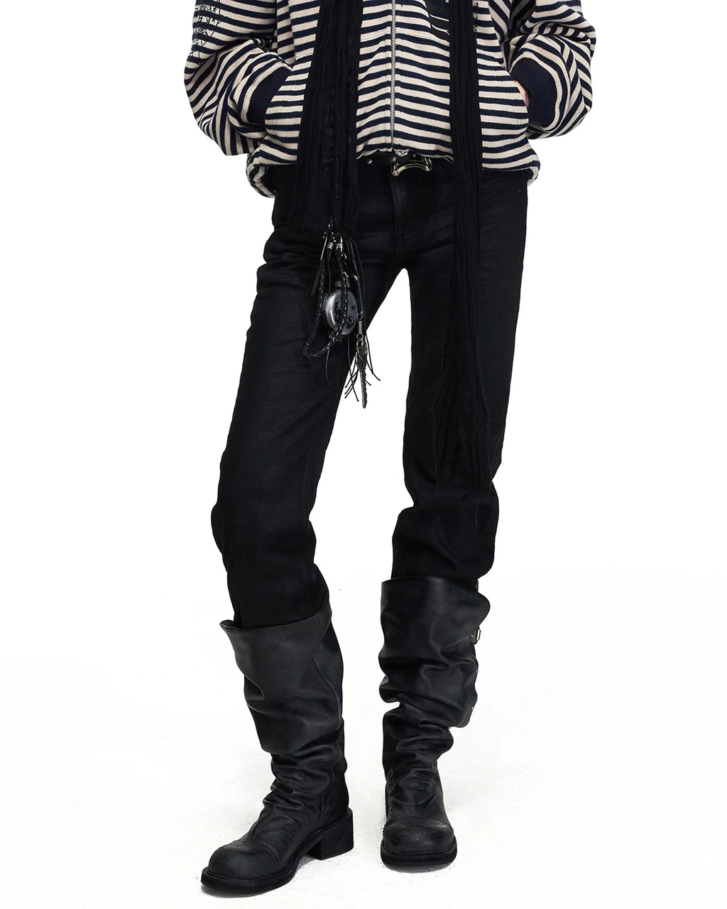 Peoplesense Hand-Waxed Raw Denim Straight Jeans