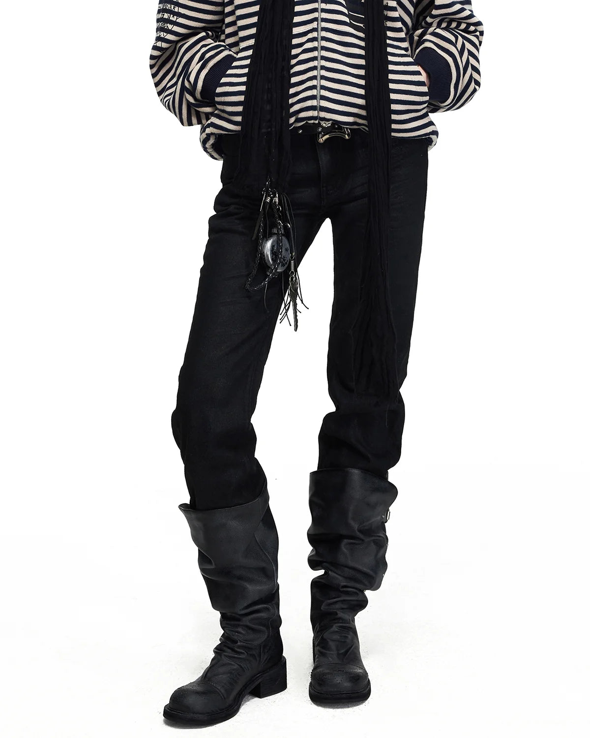 Peoplesense Hand-Waxed Raw Denim Straight Jeans
