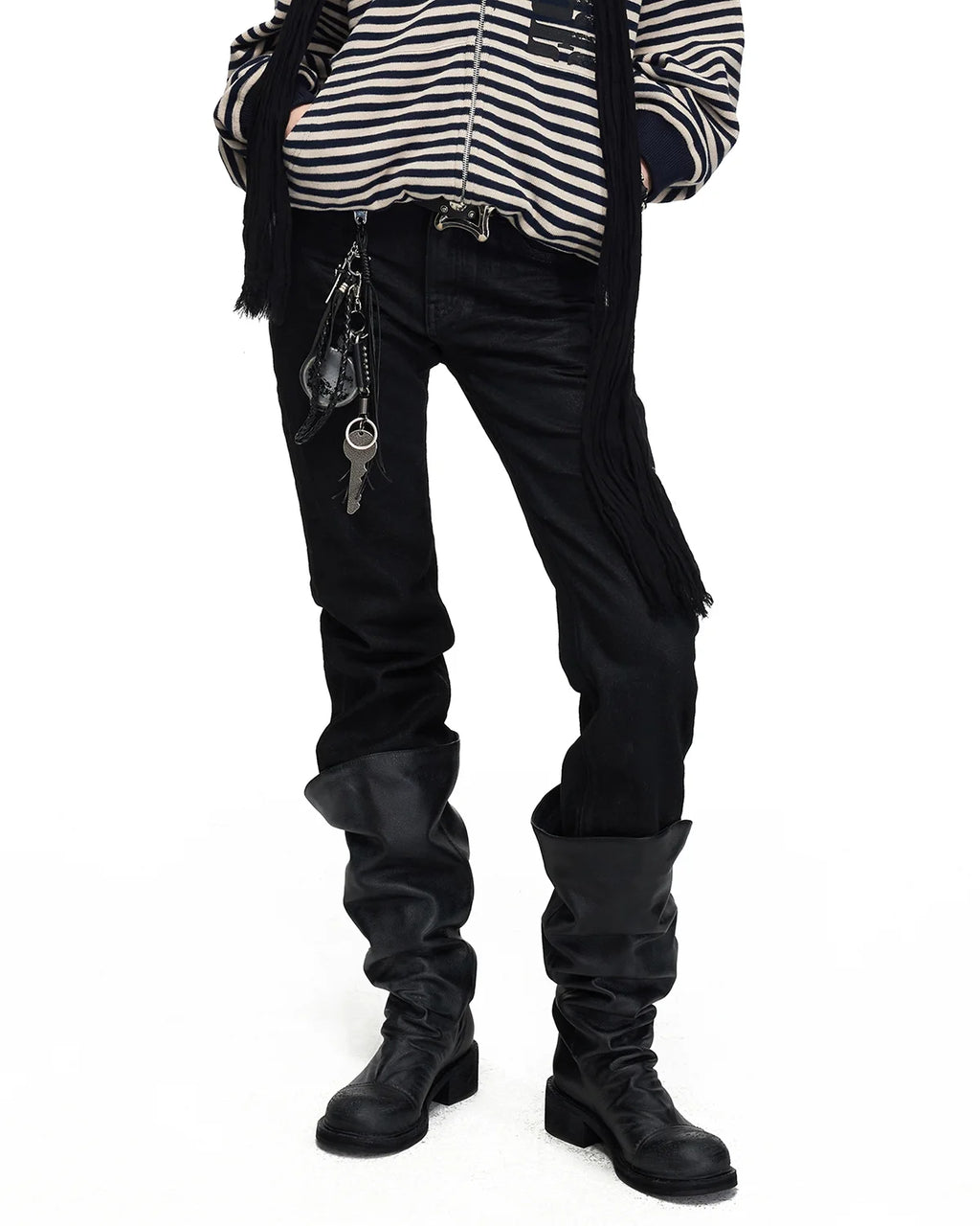 Peoplesense Hand-Waxed Raw Denim Straight Jeans