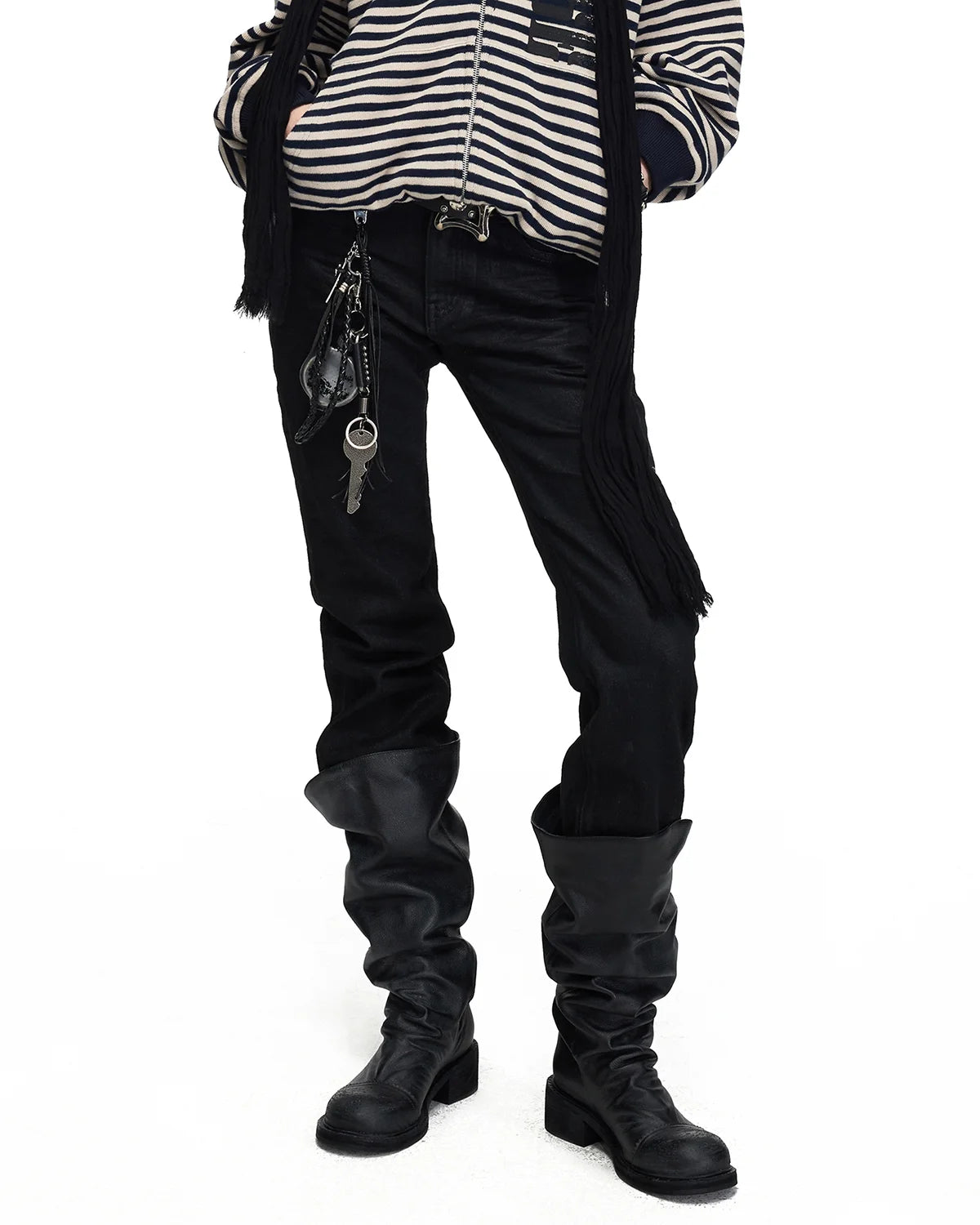 Peoplesense Hand-Waxed Raw Denim Straight Jeans