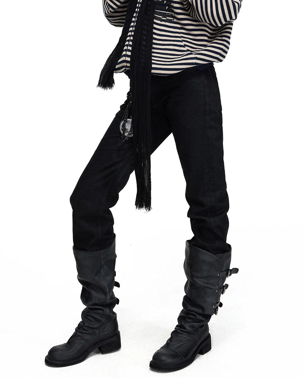 Peoplesense Hand-Waxed Raw Denim Straight Jeans