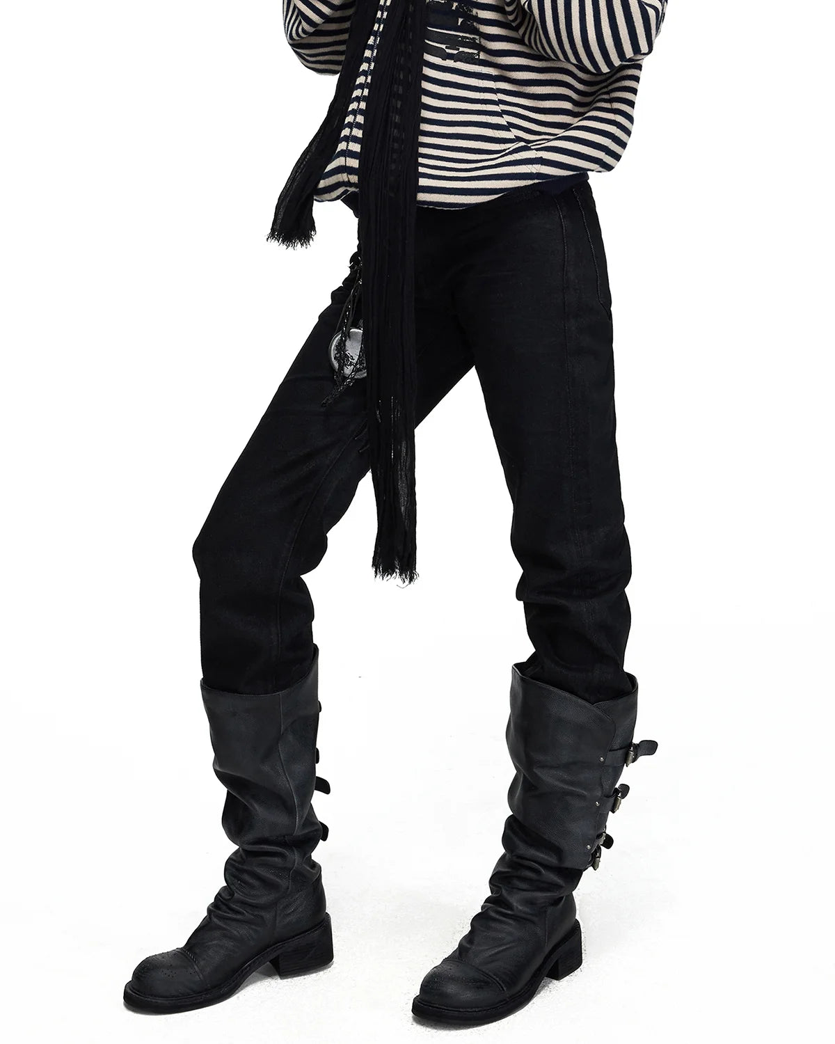 Peoplesense Hand-Waxed Raw Denim Straight Jeans