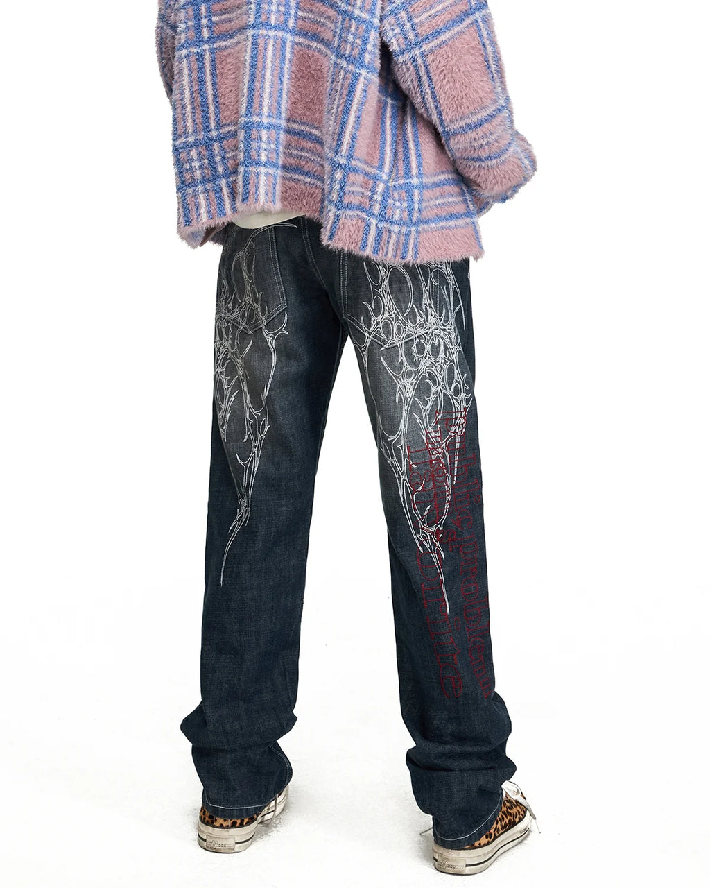 Peoplesense Contrast Embroidered Slim Jeans