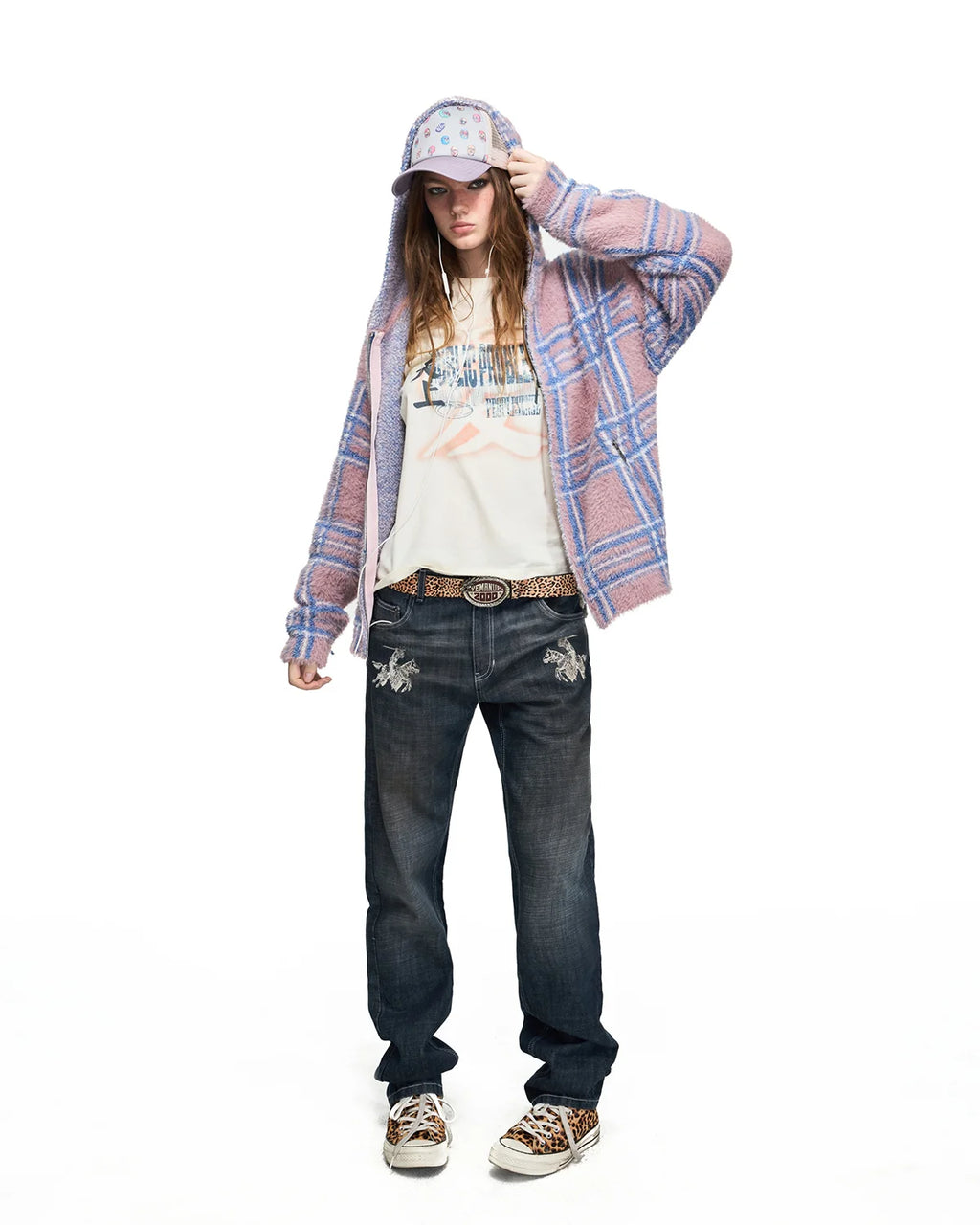 Peoplesense Contrast Embroidered Slim Jeans