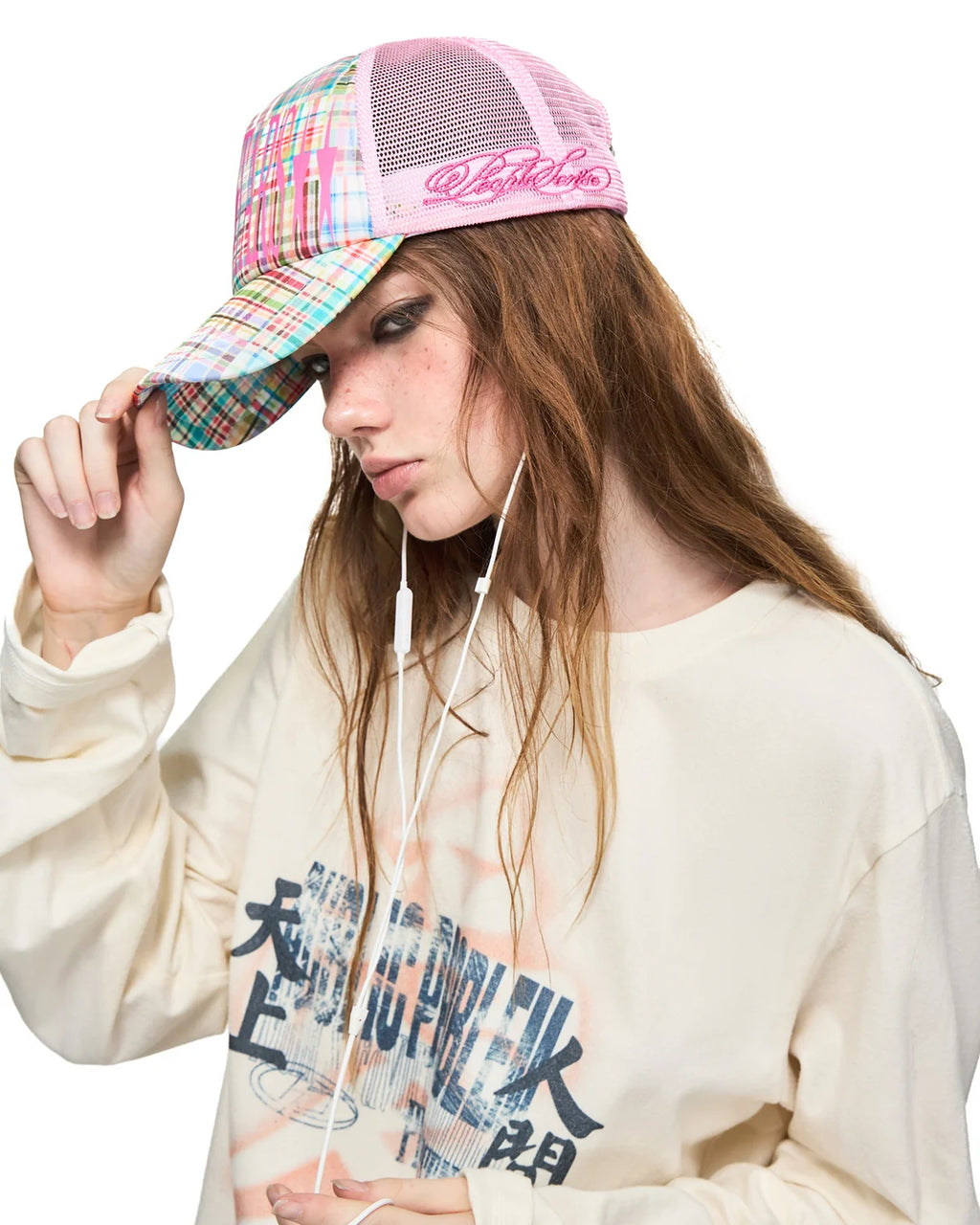 Peoplesense Retro Plaid Trucker Mesh Cap