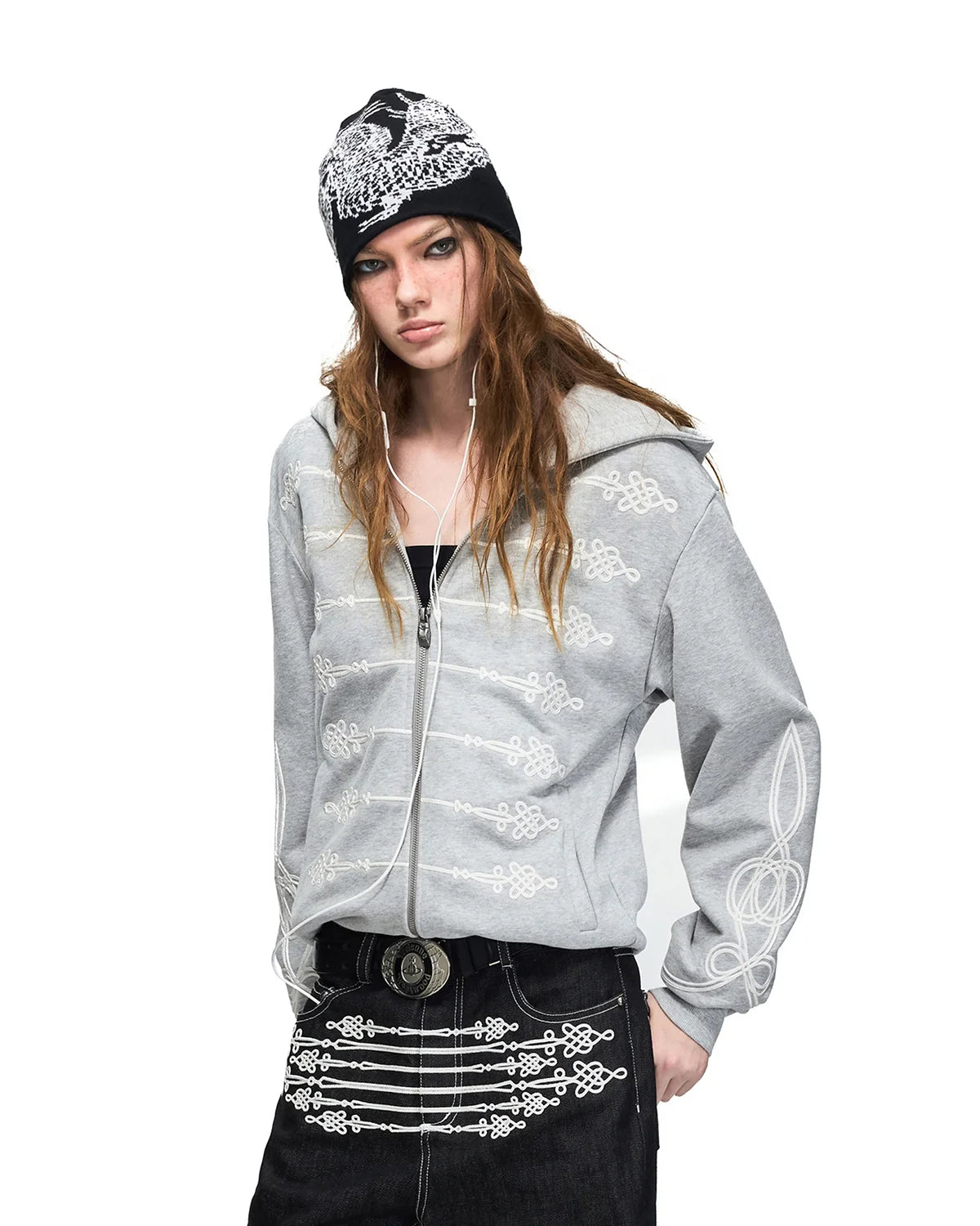 Peoplesense Napolen Chinese Knot Embroidery Hoodies Side View
