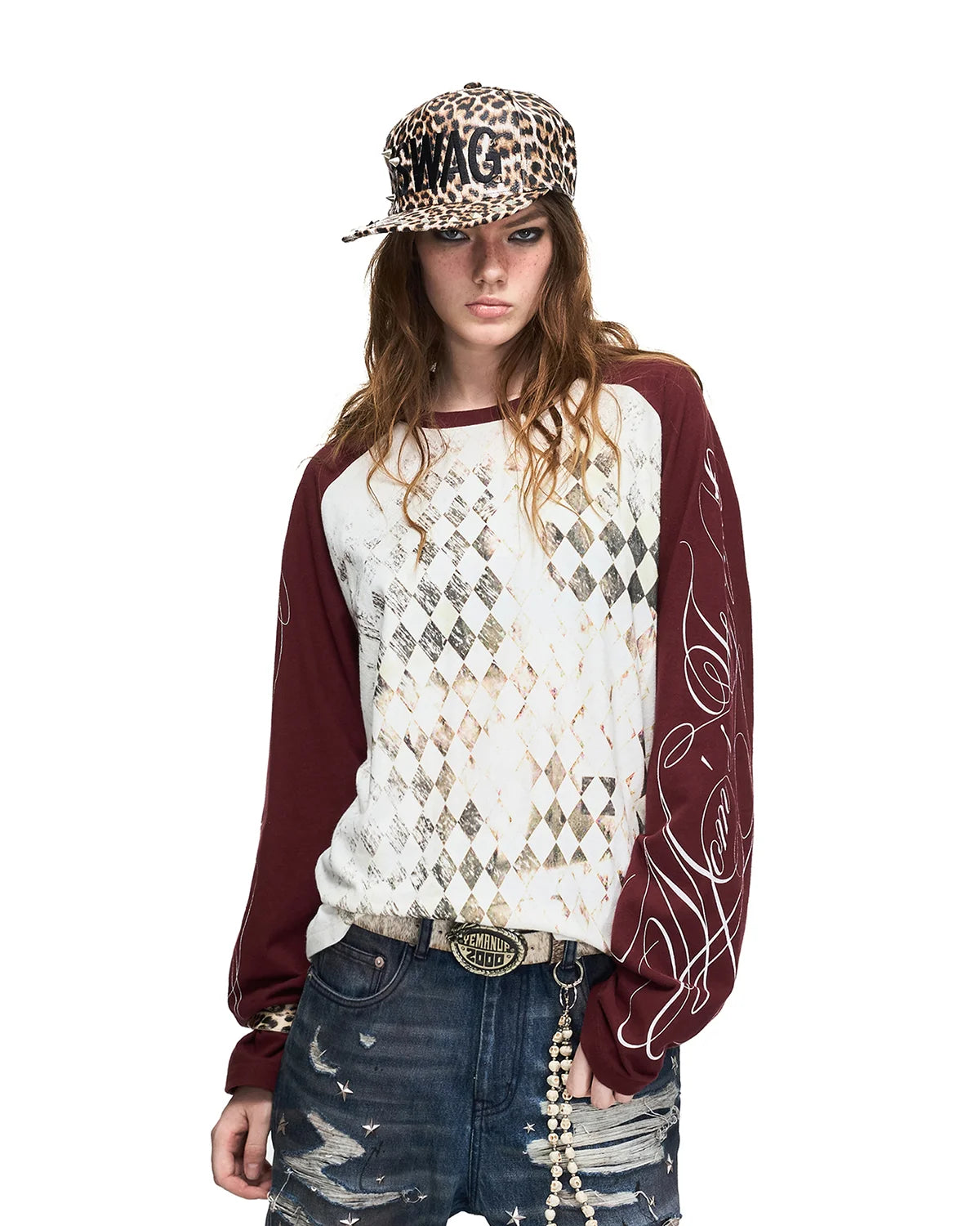 Peoplesense Red & White Contrast Raglan Long-Sleeve T-Shirt
