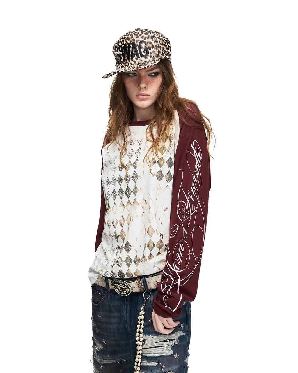 Peoplesense Red & White Contrast Raglan Long-Sleeve T-Shirt