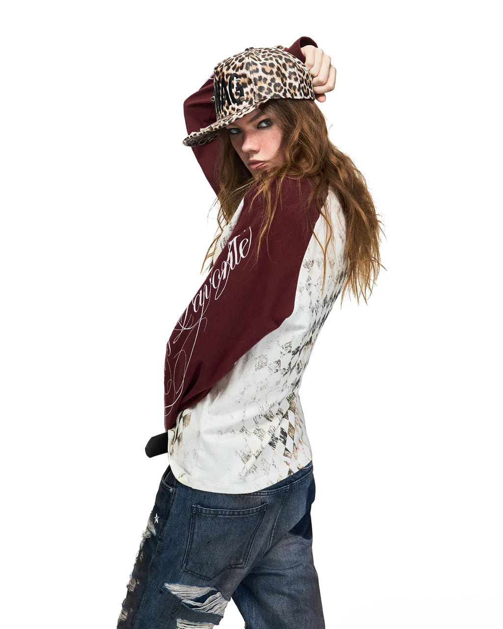 Peoplesense Red & White Contrast Raglan Long-Sleeve T-Shirt