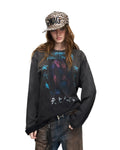 Peoplesense Blurred Figure Long Sleeve T-Shirt Front View
