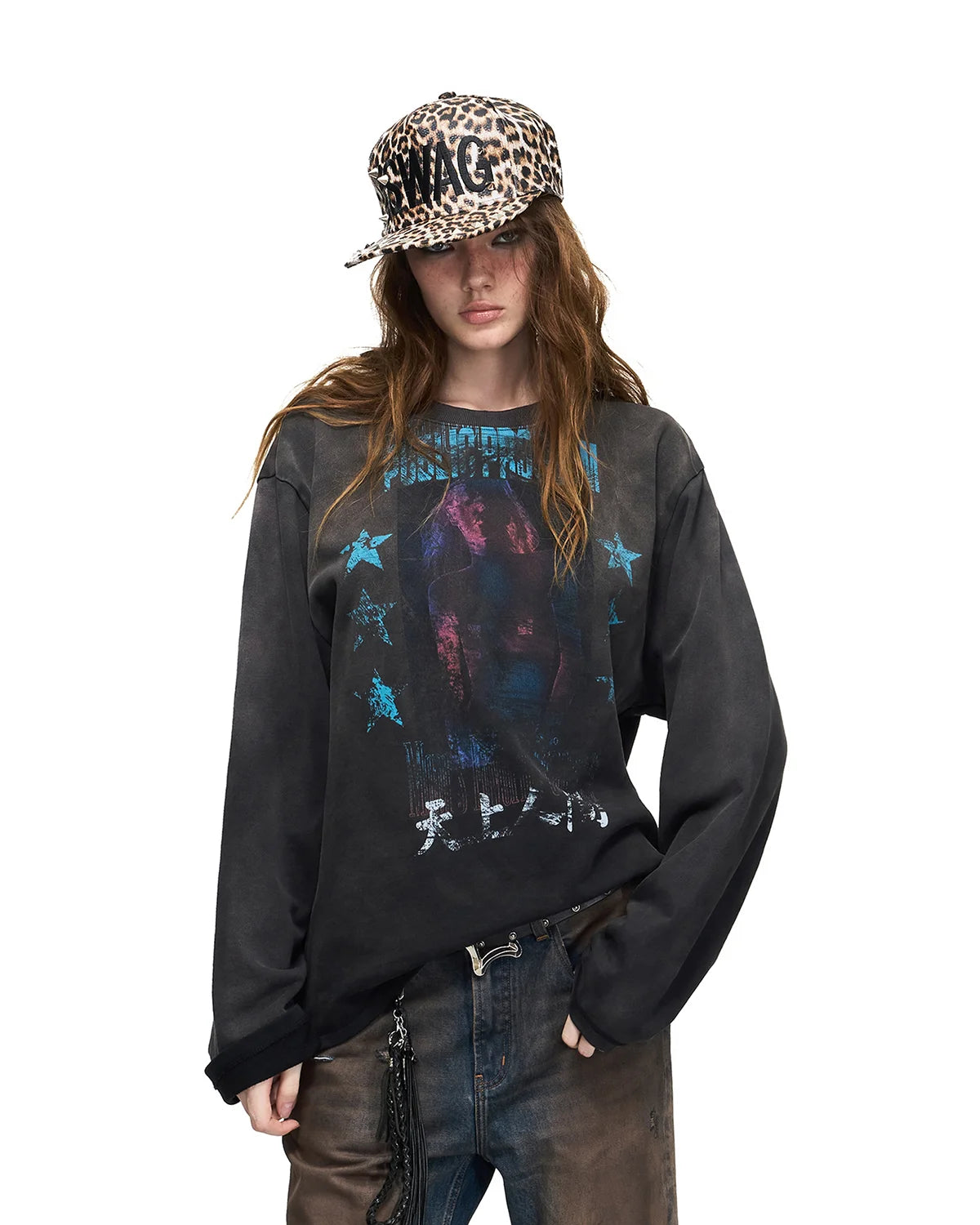 Peoplesense Blurred Figure Long Sleeve T-Shirt